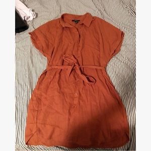 Burnt Orange Canvas Dress